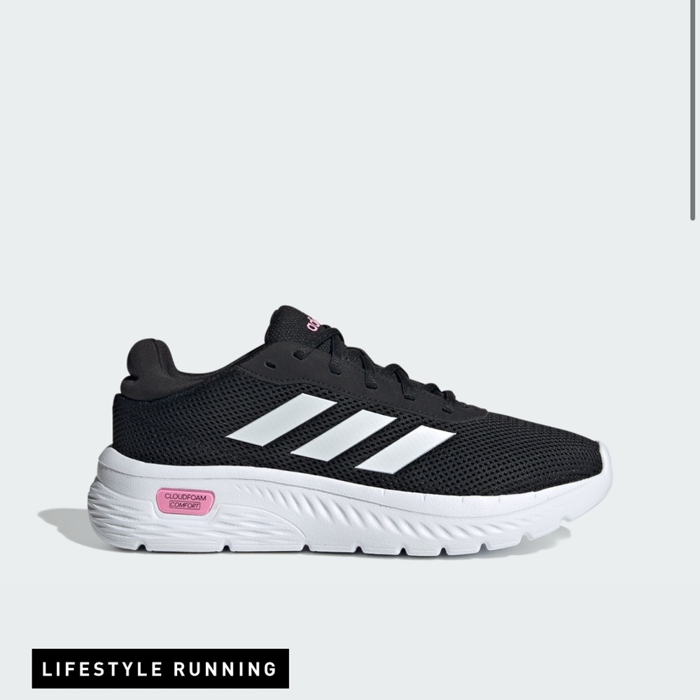 adidas Black and White women Sneakers with Pink Accent